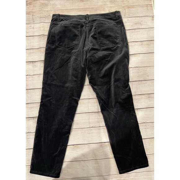 J. Jill Velvet Velour Womens Casual Pants Jeans Gray Cotton Blend Size 16 - Picture 3 of 7